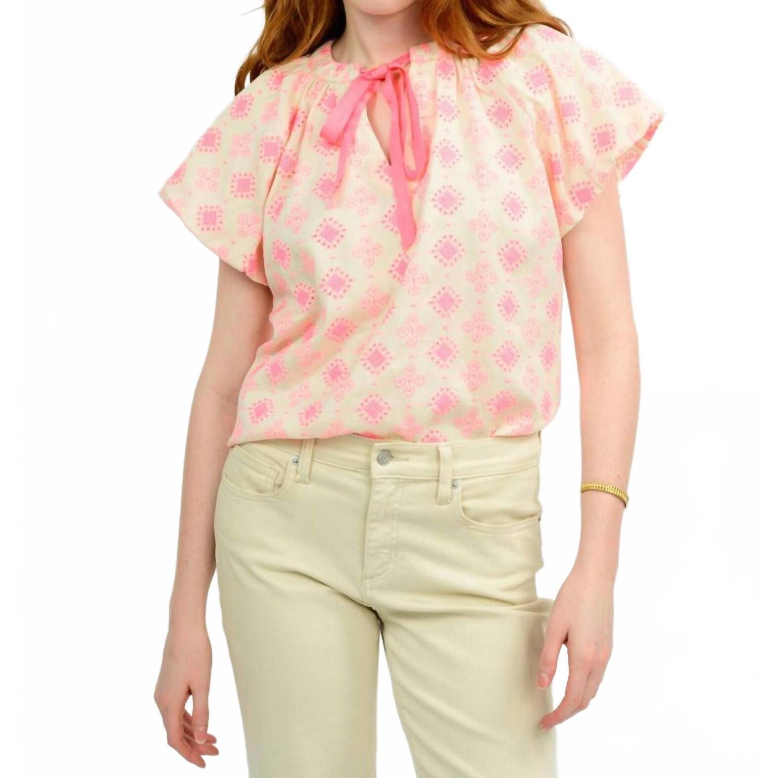 New Ivy Jane Popover And Tie Top In Ivory